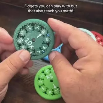 9 шт. Математические факты Fidget Spinners Gear Fidget Stimmers Fidgeters Математика Деление Умножение Сложение Вычитание Образовательные