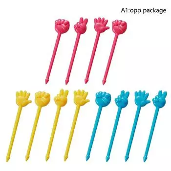 9 шт. Мини-детские вилки для еды для животных и фруктов, аксессуар для ланч-бокса, инструмент для декора opp package