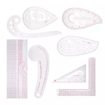 9 шт. Многоцелевой набор линеек для одежды, режущая кривая, линейка для шитья, портной, чертеж