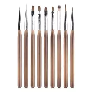 9 шт. набор кистей для дизайна ногтей гелевая кисть для маникюра акриловая УФ-гель-удлинитель ручка для лака для ногтей кисть для рисования DIY маникюр