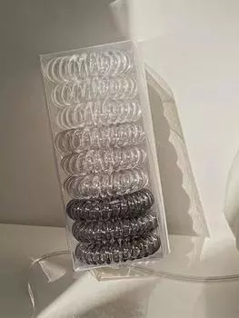 9 шт./набор Модные высокоэластичные резинки для волос в виде телефонного шнура, резинки-скранчи для женщин, девочек, держатель для хвостика, аксессуары для волос