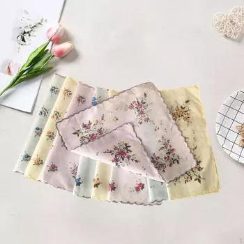 9 шт. носовых платков для женщин, мягкий хлопковый носовой платок для торжественного торжества