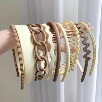 9 шт., обруч для волос, нескользящий дизайн, головной убор с зубцами, фиксация прически, пластиковая заколка для волос, зажим для челки для женщин и девочек, повязка на голову, головные уборы для мытья лица белый/зелёный