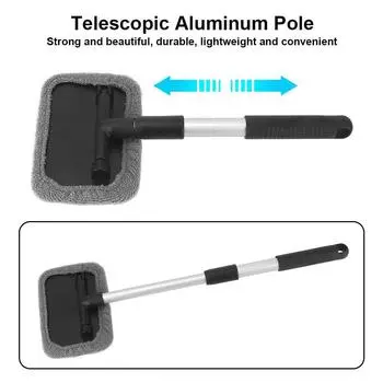 9 шт. очиститель лобового стекла автомобиля из микрофибры, вращающийся на 180° скребок с выдвижной ручкой, инструменты для чистки и полировки автомобиля