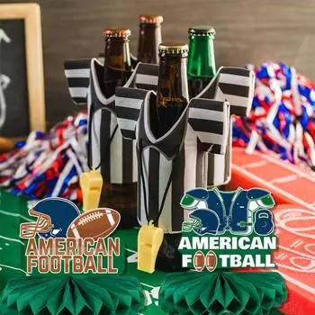 9 шт., орнамент для игры в американский футбол, сотовый мяч, яркий цвет, домашний офис, настольное украшение для вечеринки, тематическая фигурка в регби, подарок для футбольных фанатов Sets