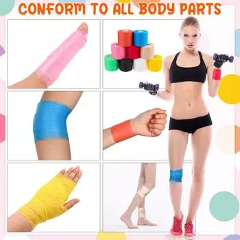 9 шт. пенопластовая лента для предварительной обертывания, спортивные бинты, предварительная обертка и спортивная лента, лента для предварительной обертывания, дышащая спортивная лента