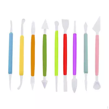 9 шт. пластиковые двусторонние глиняные инструменты гончарное ремесло для моделирования сахара