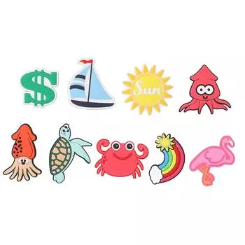 9 шт. Пляжная сумка Шарм Аксессуары Украшения Сумка Вставка Декор Приспособления для пляжной сумки Аксессуары для сумок