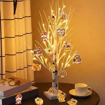 9 шт. подвесные украшения, украшения для осеннего дерева на День Благодарения, деревянные подвесные вывески и подвеска с веревками, декор для сбора урожая 9pcs