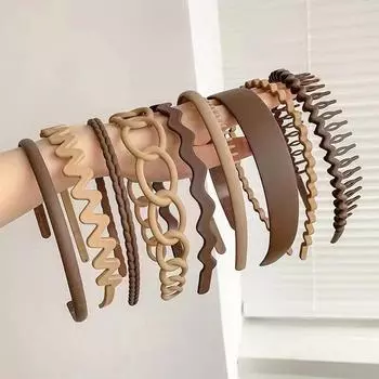 9 шт. Простая и универсальная заколка для волос Wash And Go Press, челка, сломанные волосы с зубцами, нескользящая повязка для волос