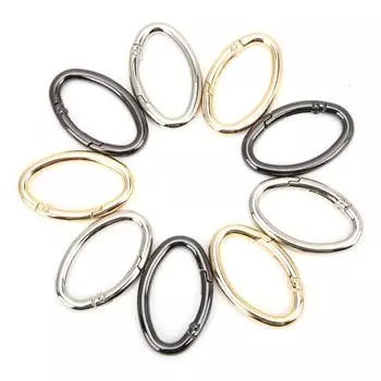 9 шт. пряжка с пружинным кольцом 0?Овальная открытая сумка-цепочка фурнитура DIY аксессуары 3 цветаM S