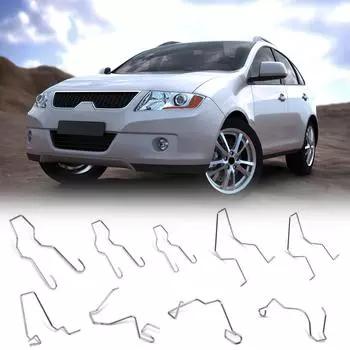 9 шт. пружинные зажимы для крепления лампочек, зажимы для крепления фар из нержавеющей стали, автомобильные зажимы для фар серебряный