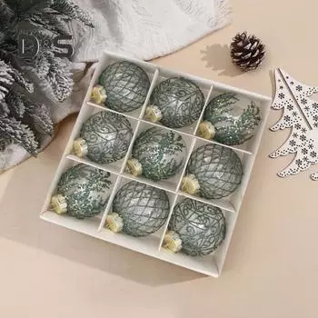 9 шт. Рождественские шары, украшения, небьющиеся рождественские декоративные шары, многоразовые праздничные подвесные украшения для домашних вечеринок на рождественской елке шампанского