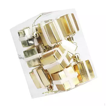 9 шт. Рождественские украшения, украшения, креативные подвески, небольшие подарочные коробки для улицы золотой