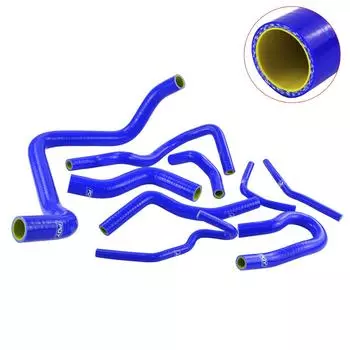 9 шт. синий и желтый D15/16 силиконовый шланг охлаждающей жидкости радиатора, комплект силиконовых шлангов с логотипом PQY для Honda CIVIC SOHC D15 D16 EG EK 92-00