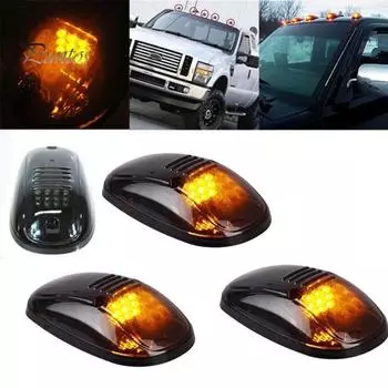 9 шт. солнечных фонарей для кабины грузовика с датчиком вибрации, беспроводные солнечные автомобильные фонари с резервным аккумулятором, универсальные, без сверла, маркеры кабины жёлтый