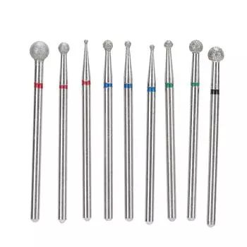 9 шт. сверла для ногтей, наждачная полировка ногтей, шлифовальная шлифовальная головка, фреза для маникюра