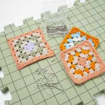 9 шт. Вязание Блокирующие коврики Двусторонний дизайн CM и дюймов Пена красный