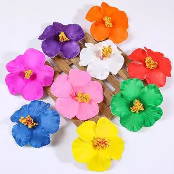 9 шт. Заколки для волос в виде цветка гибискуса китайского, имитация пляжного цветка, заколки для волос, гавайские аксессуары для волос для отпуска