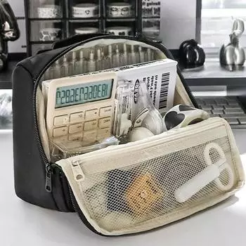 9-слойный пенал большой емкости красивый холщовый многофункциональный пенал школьные принадлежности и канцелярские принадлежности