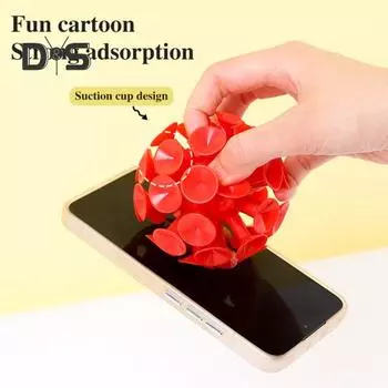 9 см 3D присоска мяч для снятия стресса тревожность TPR липкий мяч игра метание многоразовый легкий мини портативный для детей и взрослых сфера игрушка красный