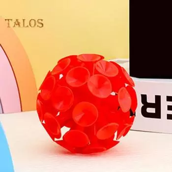 9 см 3D присоска мяч для снятия стресса тревожность TPR липкий мяч игра метание многоразовый легкий мини портативный для детей и взрослых сфера игрушка красный