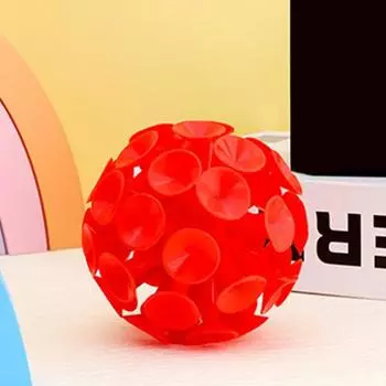 9 см 3D присоска мяч снятие стресса тревожность TPR липкий мяч метание красный