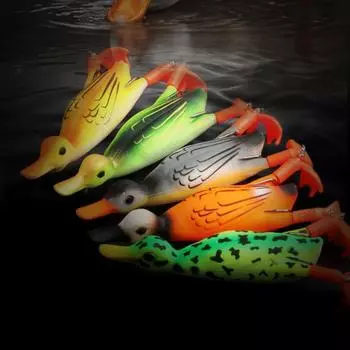 9 см Flipper Duck Wobblers Thunder Fishing Lure Duck Bass Duck Двойной пропеллер Snakehead Little Grey Duck