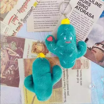 9 см маленькая милая 3D плюшевая игрушка кактус мультфильм плюшевая хлопковая мягкая кукла креативная брошь кулон DIY аксессуары 10CM