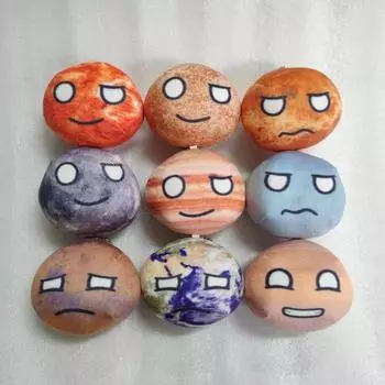 9 см Polandball Мини плюшевая игрушка Солнечная система Земля Луна Венера Уран Нептун Марс Юпитер Countryball Мультфильм Периферийные подарки 9cm