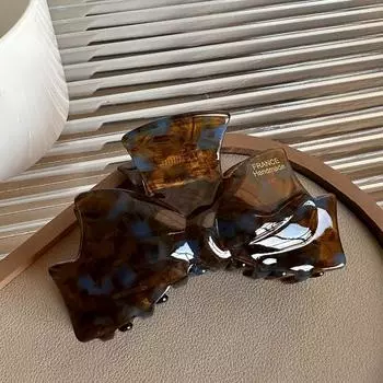 9 см Средние Розовые Крабы для Волос для Девочек и Женщин Ацетатные Заколки для Волос с Бантиком Элегантные Завязки Аксессуары для Волос