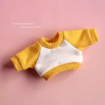 9 стилей худи ручной работы, милые топы с куклами, новые комплекты толстовок для 10-сантиметровых хлопковых кукол Yellow without Hat