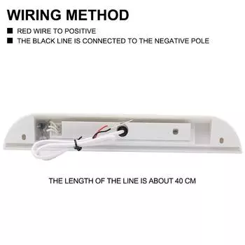 9 светодиодных длинных полос для внутреннего освещения для автофургона 4,5 Вт 25,6 см, белый корпус с сенсорным выключателем, аксессуары для автомобильных ламп для чтения белый