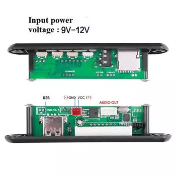 9 В-12 В MP3 WAV декодер плата автомобильный аудио модуль поддержка USB TF карта AUX FM Bluetooth 5.0 MP3 плеер с пультом дистанционного управления