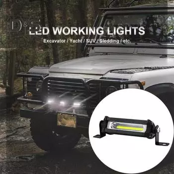 9 Вт 12 В 24 В светодиодный бар Offroad Sportlight COB Мини Маленький однорядный прожектор Дневные ходовые огни Мотоцикл Вспомогательный свет чёрный