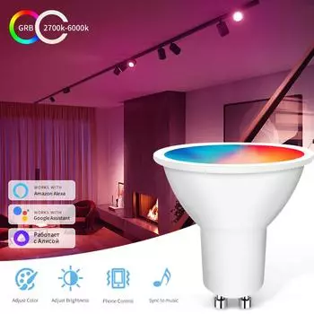 9 Вт 7 Вт 5 Вт Умные светодиодные лампы WiFi GU10 RGB CW WW Cozylife Spotlight AC85-265V Диммируемое управление с помощью приложения Работает с Alexa Google Home