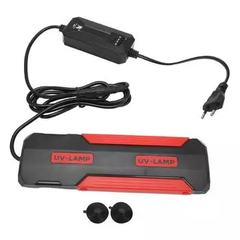 9 Вт УФ-лампа для аквариума со съемной задней частью, стерилизация на 180 градусов, чистый свет для аквариума с умным таймером