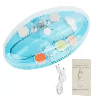 9 в 1 Дрель для ногтей USB зарядка безопасная детская электрическая пилка для ногтей полировка ногтей маникюр педикюр