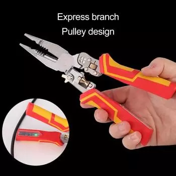 9-в-1 инструмент для зачистки проводов с нескользящей ручкой и функцией измерения электричества. Многофункциональный портативный инструмент для зачистки проводов.