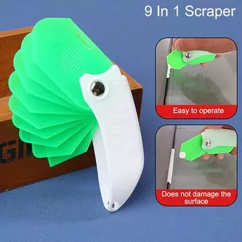 9 в 1 скребок для клея, средство для удаления герметика, многофункциональный скребок, угловой скребок, ручной инструмент для удаления плесени с пола one size