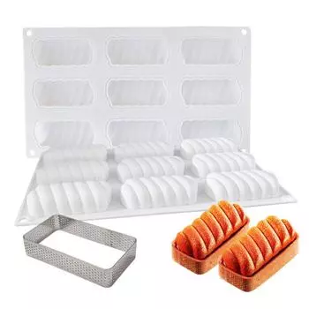 9 в ряд Twister Tarta Mousse Cake Силиконовая форма для выпечки десертов белый