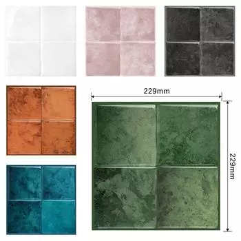 9 x 9 Peel and Stick Backsplash Marble Grain Stick Tile Прочная настенная плитка для кухни и ванной комнаты YJC0215