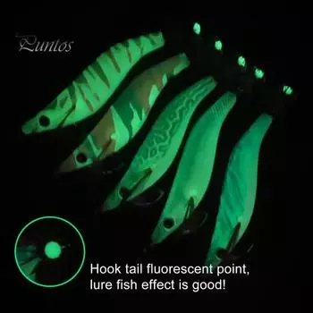 9CM/7G светящаяся в темноте приманка в виде креветки с крючком для кальмара, реалистичная бионическая искусственная приманка для ловли соленого пресноводного окуня, судака, форели, аксессуары для рыбалки синий/зелёный