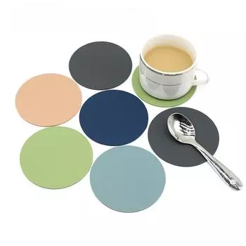 Изолированные подставки 9 см, круглые утолщенные силиконовые подставки против ожогов, силиконовые подставки 9cmx0.2cm темно серый