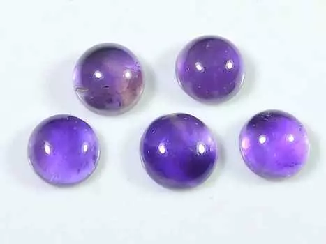 9Cts. Натуральный аметист круглый кристалл кабошон драгоценный камень 05 шт. лот 9X9MM RQ-1817