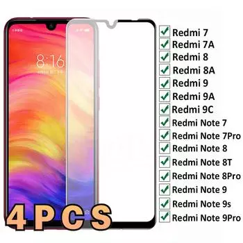 9D полное защитное стекло для Xiaomi Redmi 8 8A 7 7A 9T 9A 9C закаленное защитное стекло для Redmi Note 7 8T 10 9S Pro стеклянная пленка Xiaomi Mi 9 SE чистый