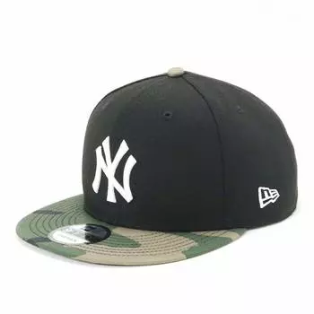 9FIFTY New York Yankees 12492802 Черный Белый Лесной Камуфляжный Козырек [New Era]