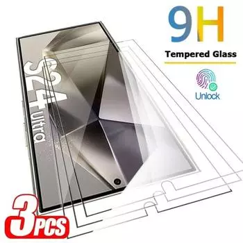 9H закаленное стекло для Samsung Galaxy S24 Plus Ultra Anti-scratch Screen Protector Разблокированная защитная пленка для Samsung S24U S24- 1 Glass