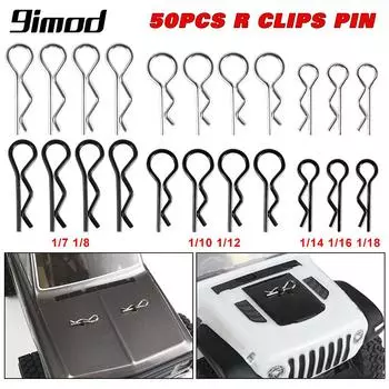9IMOD 50 шт. RC Body Clips 1/7 1/8 1/10 1/12 1/14 1/16 1/18 Metal R Buckles Car Truck Buggy Shell Pins RC Cars Parts