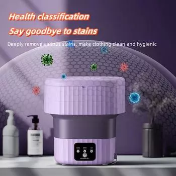 Складная стиральная машина EU объемом 9 л, портативная машина большой емкости для сушки и обезвоживания одежды для путешествий на открытом воздухе и домашнего использования